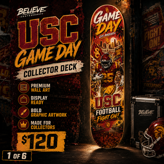 Trojan Game Day- Customized Skateboard