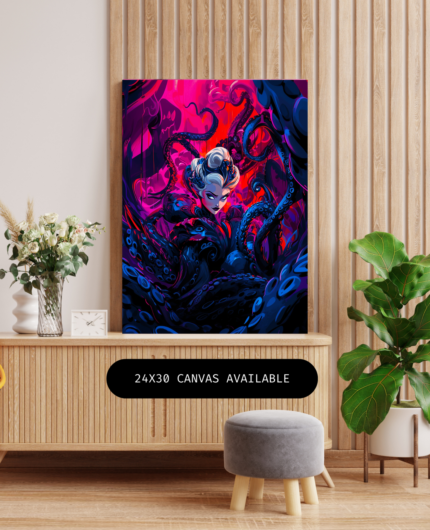 Octopus Lady- Custom Canvas Wall Art