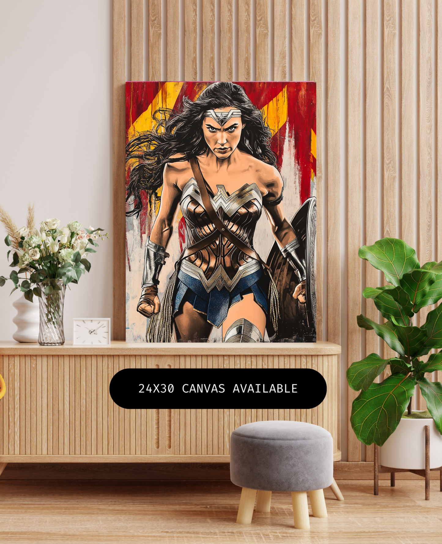 Warrior Woman- Custom Canvas Wall Art