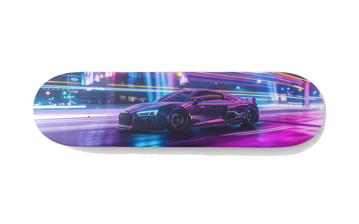 Audi Neon Night — Skateboard Deck