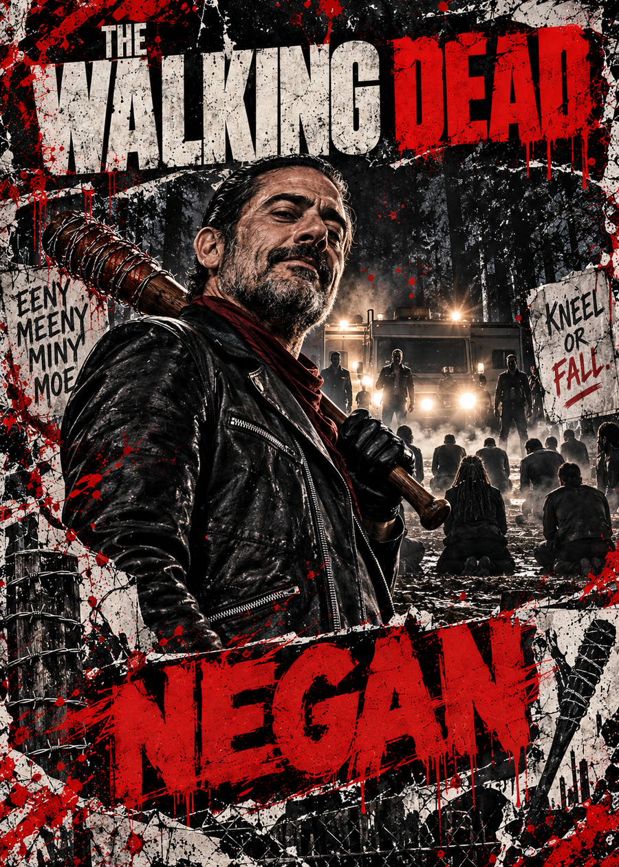 The Walking Dead — Negan — 5×7 Canvas Art