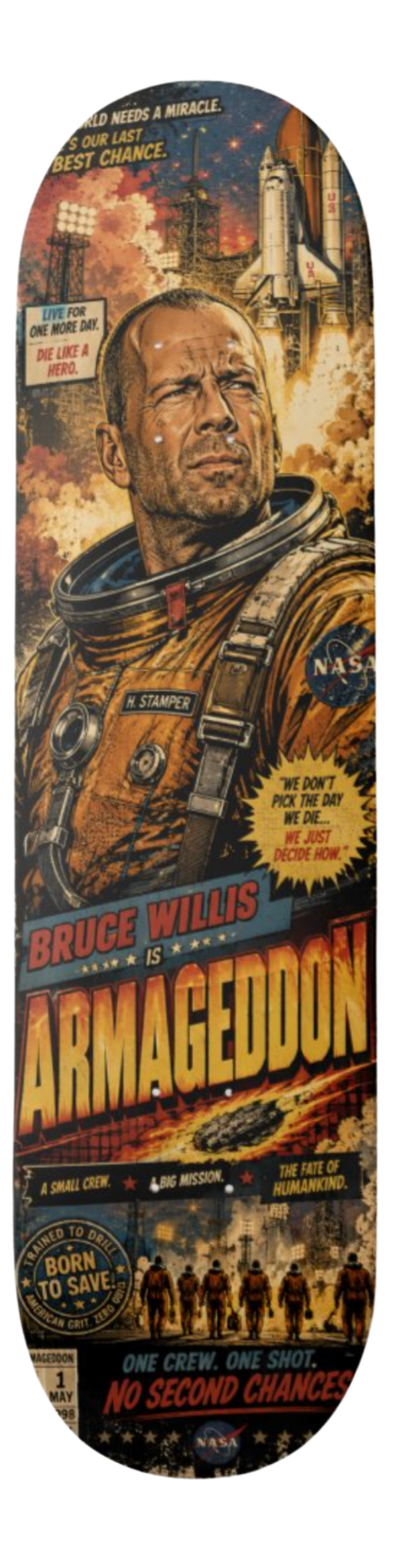 Armageddon Astronaut Poster — Skateboard Deck