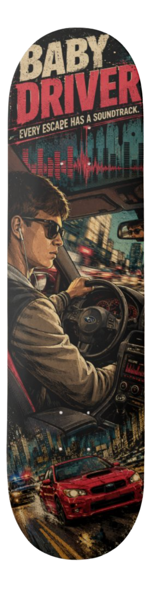 Baby Driver Soundtrack Chase — Skateboard Deck