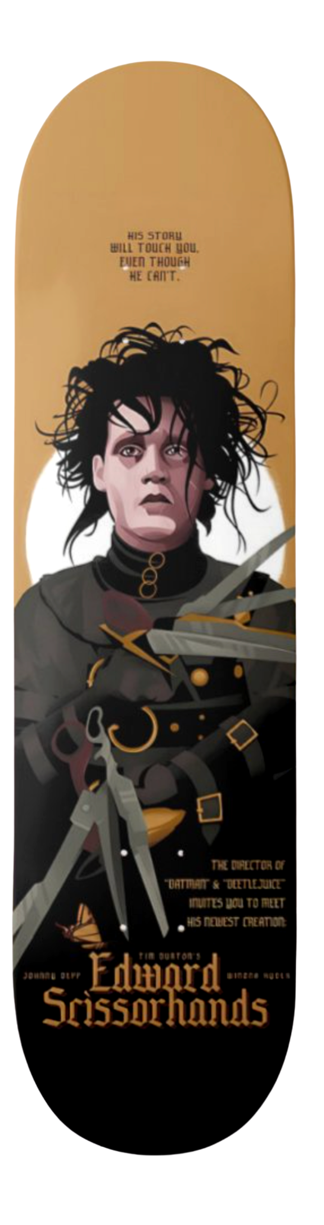 Edward Scissorhands Story Portrait — Skateboard Deck