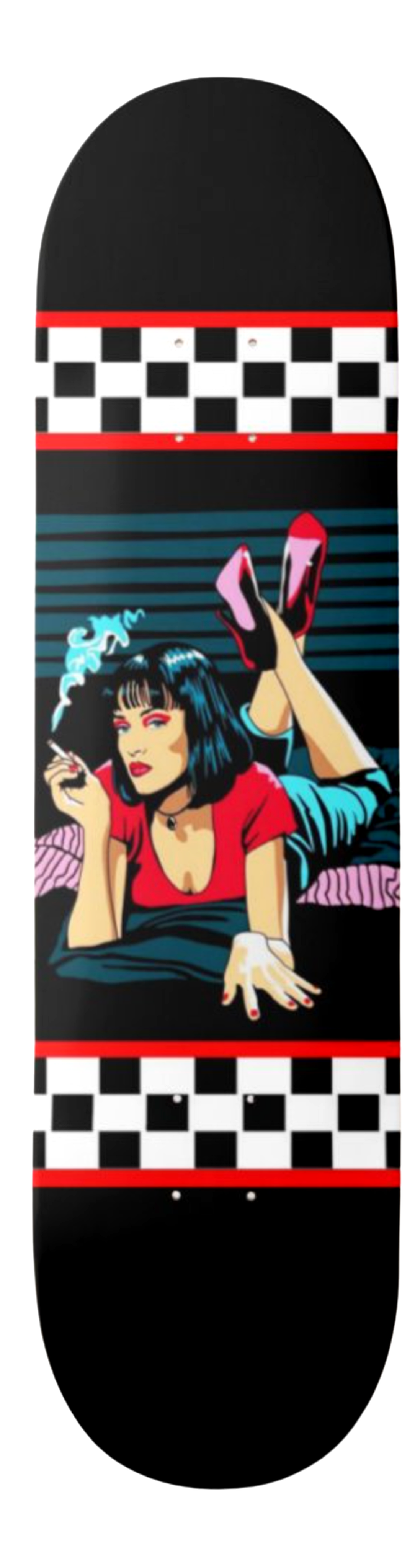 Pulp Fiction Mia Checkerboard — Skateboard Deck
