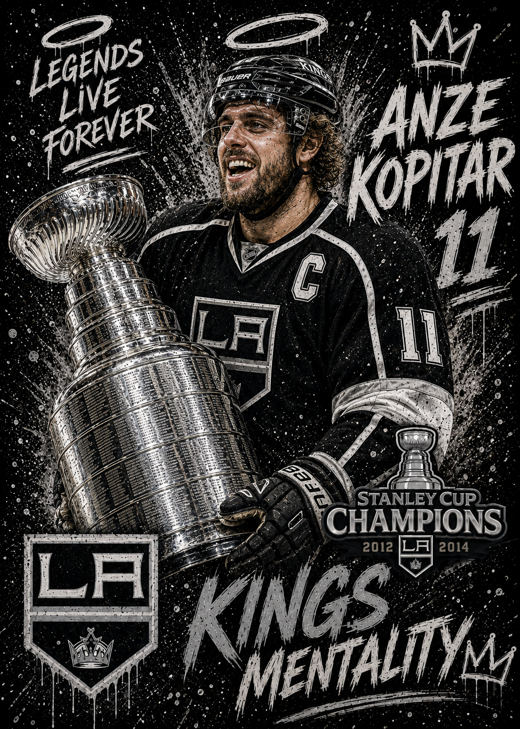 Anže Kopitar — LA Kings 5×7 Canvas Art