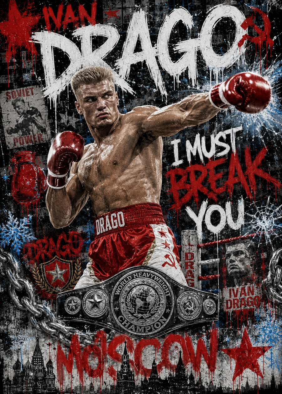 Ivan Drago — I Must Break You — 5×7 Canvas Art