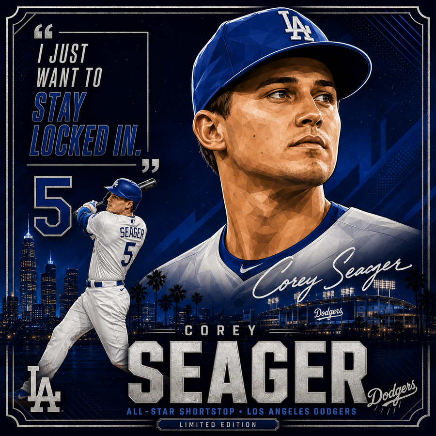 Corey Seager — 4×4 Tile