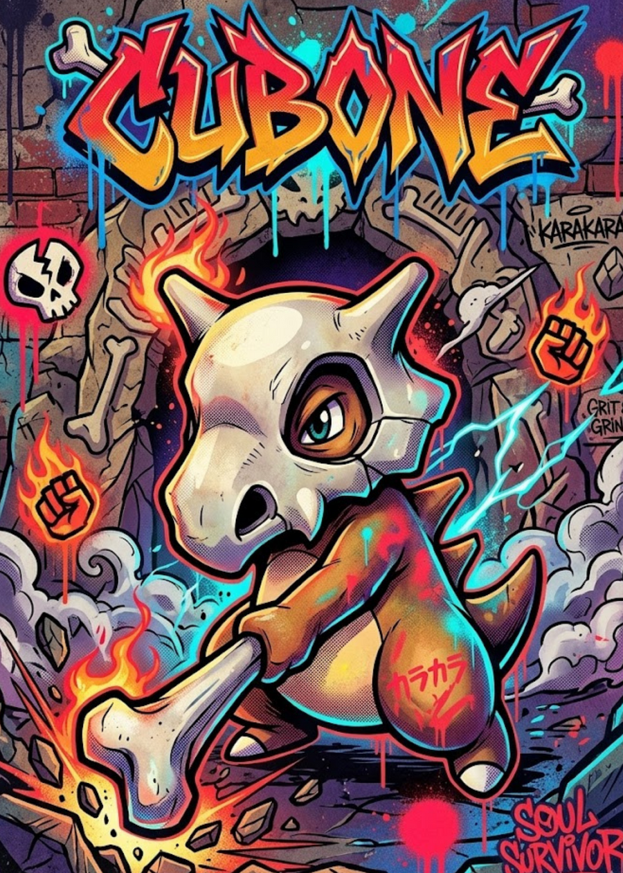 Cubone — 5x7 Anime Canvas
