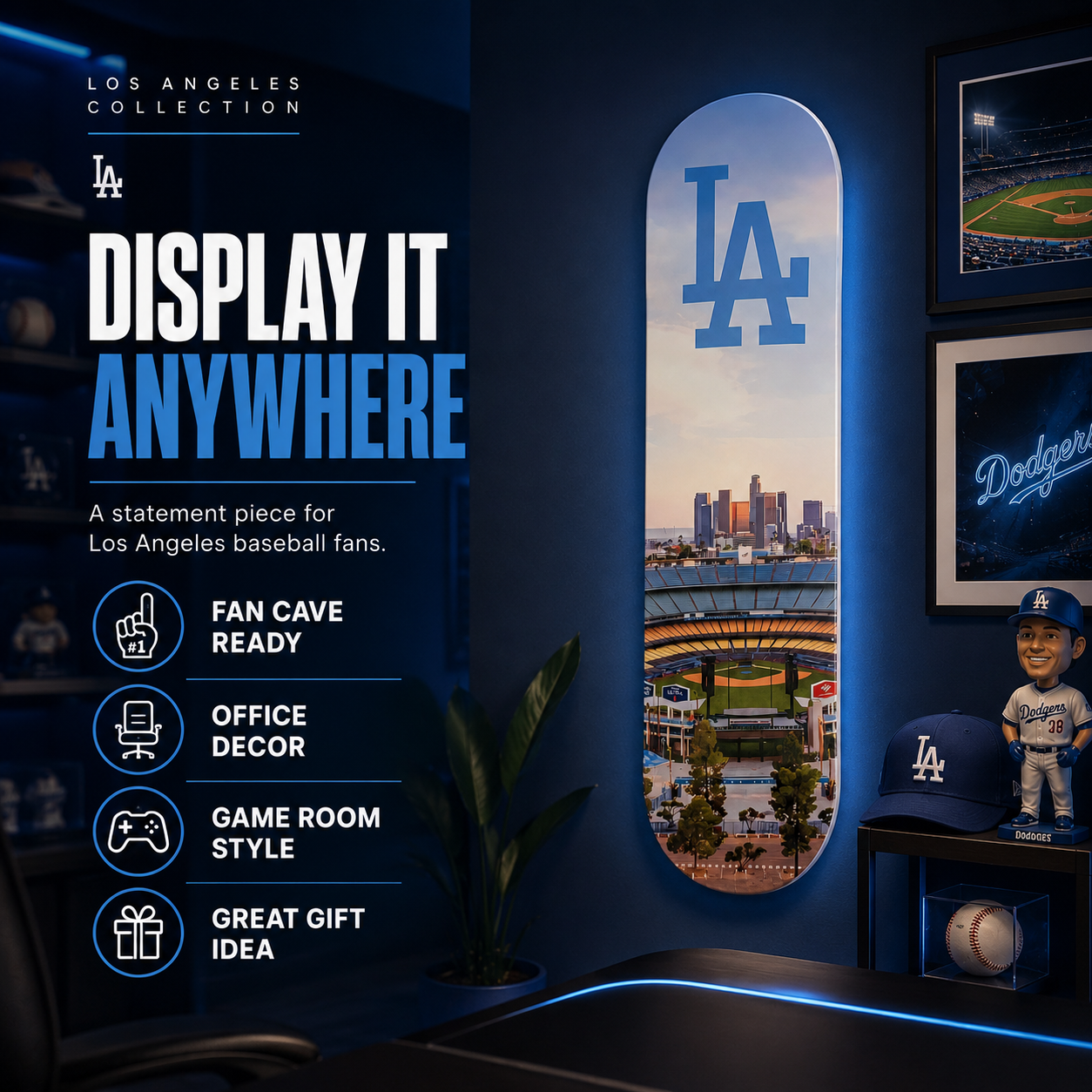 LA Baseball 3- Customized Skateboard