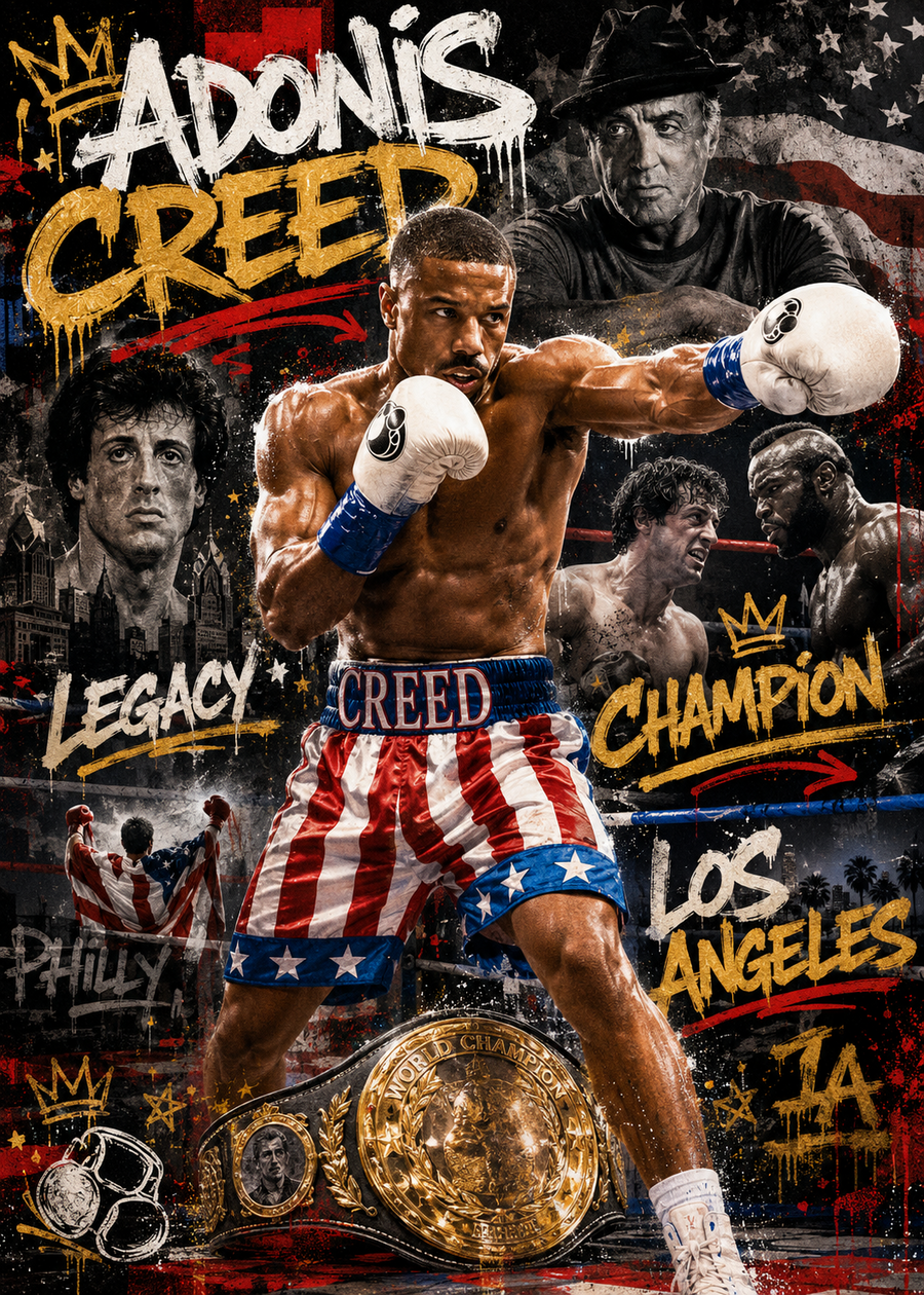 Adonis Creed — Legacy Champion — 5×7 Canvas Art
