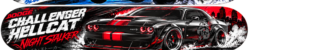 Dodge Challenger Hellcat Night Stalker — Skateboard Deck