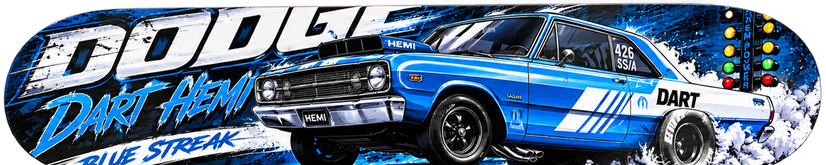 Dodge Dart HEMI Blue Streak — Skateboard Deck