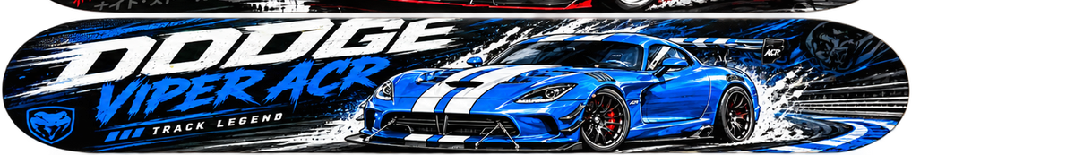 Dodge Viper ACR Track Legend — Skateboard Deck