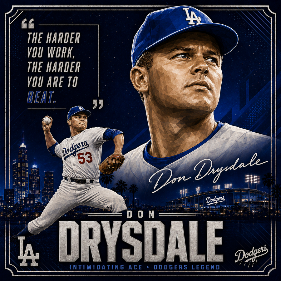 Don Drysdale — 4×4 Tile