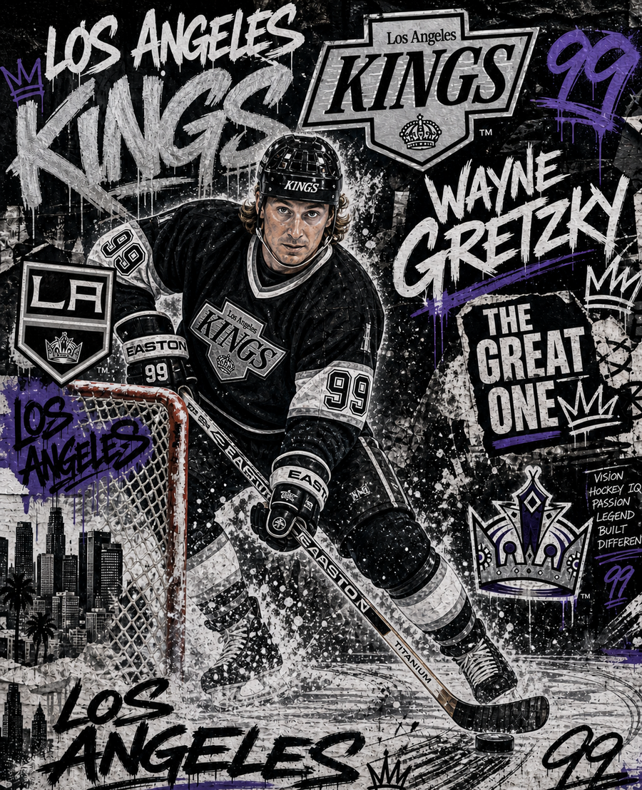 Wayne Gretzky — The Great One 5×7 Canvas Art