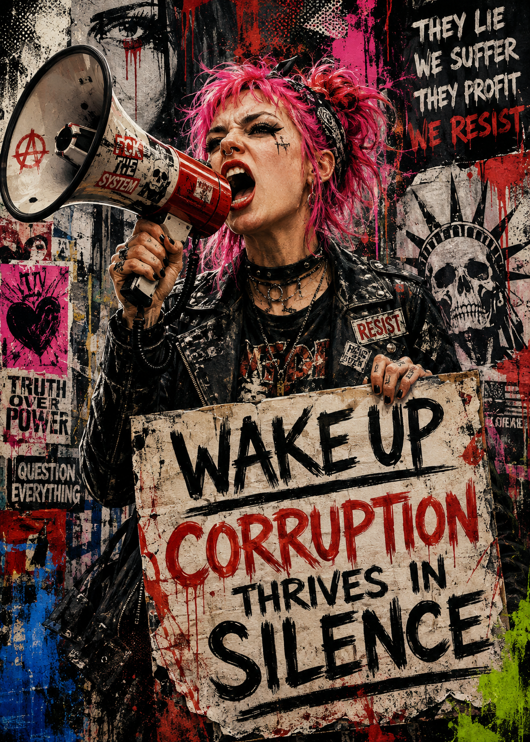 Corruption Thrives in Silence- Custom 5x7