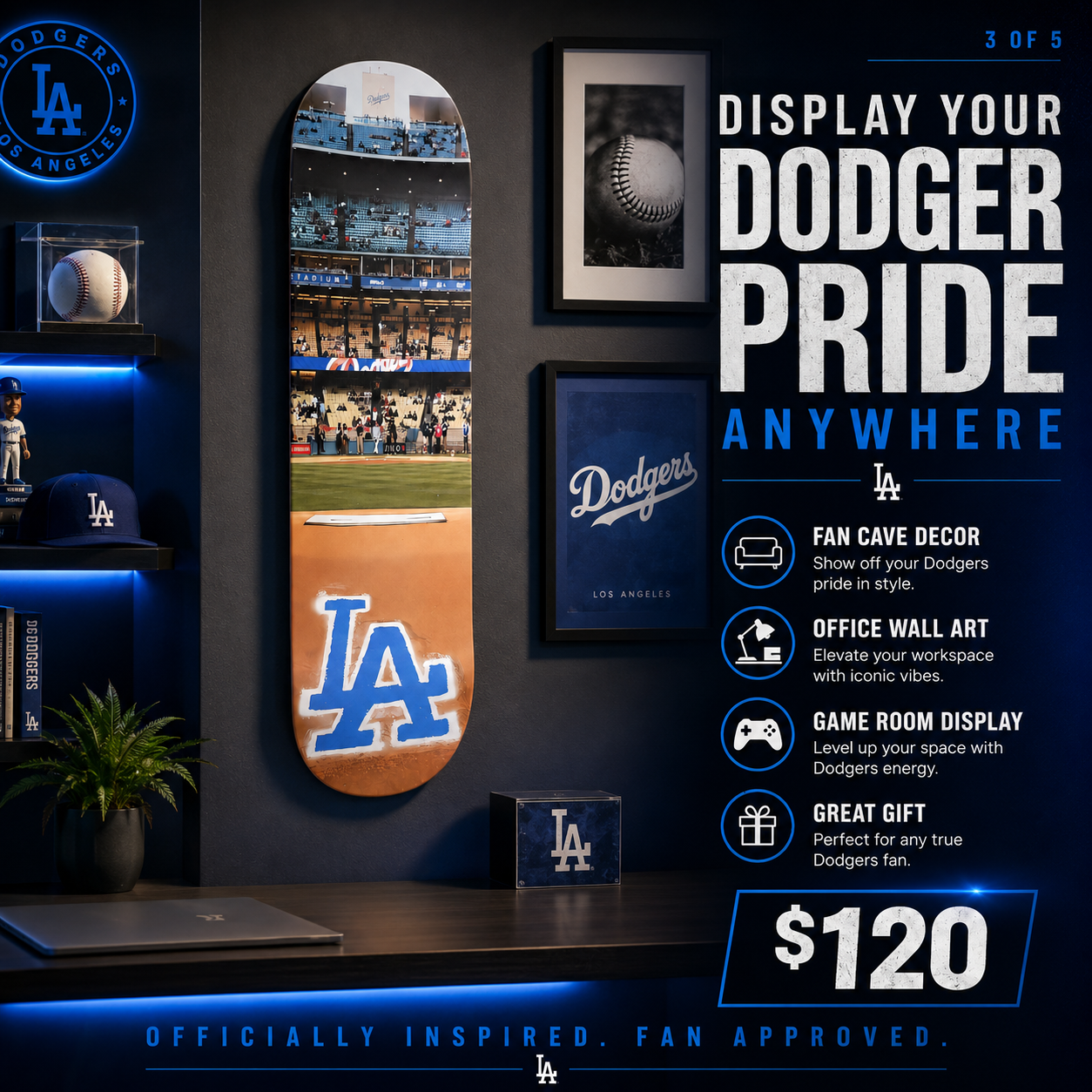 LA Baseball 4- Customized Skateboard
