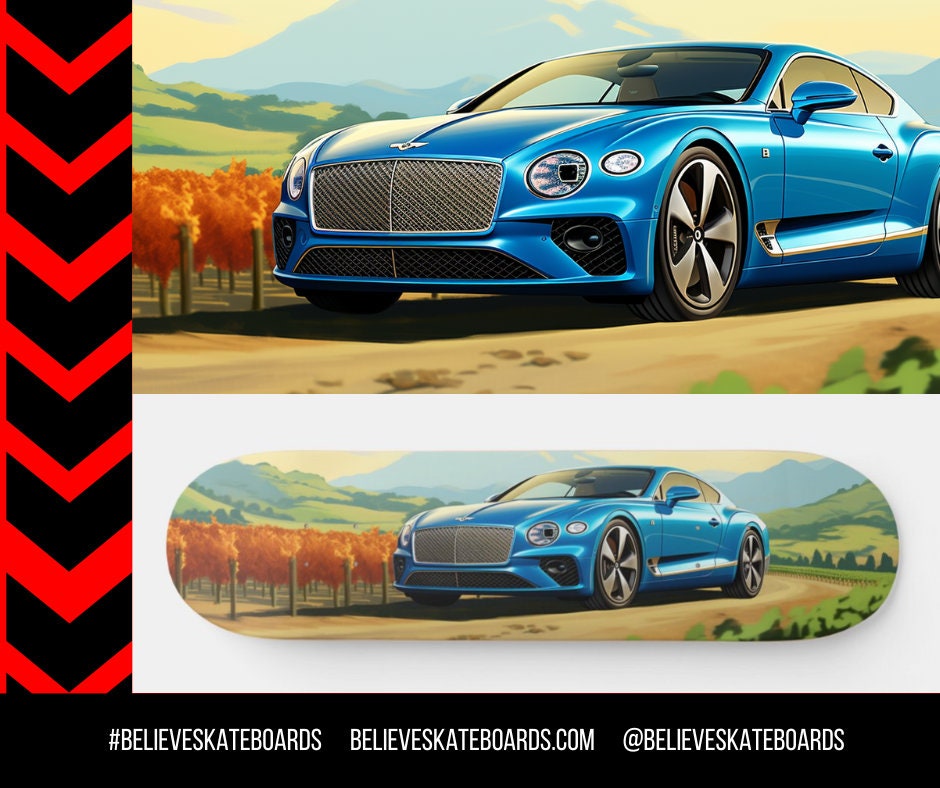 Bentley Automotive Art Skateboard Deck — Design 01