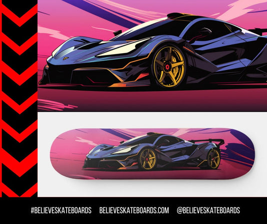 Sports Car- Custom Skateboard