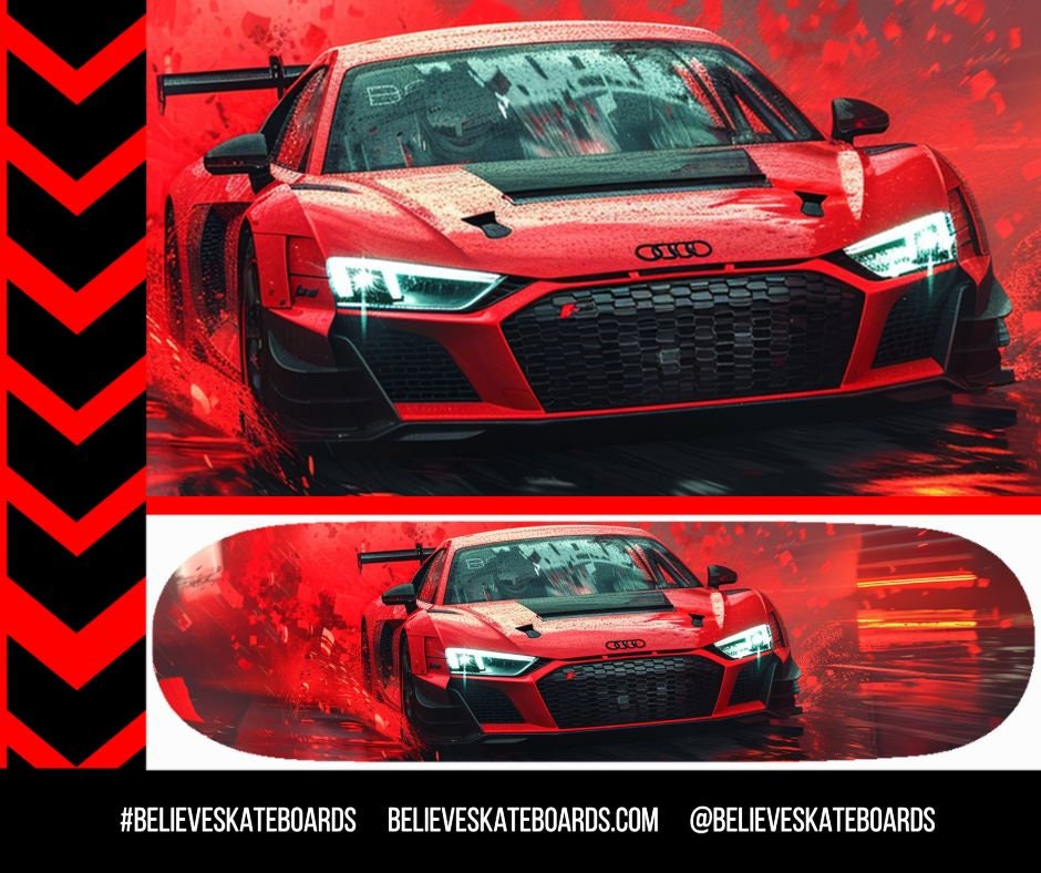 Audi Automotive Art Skateboard Deck — Design 12