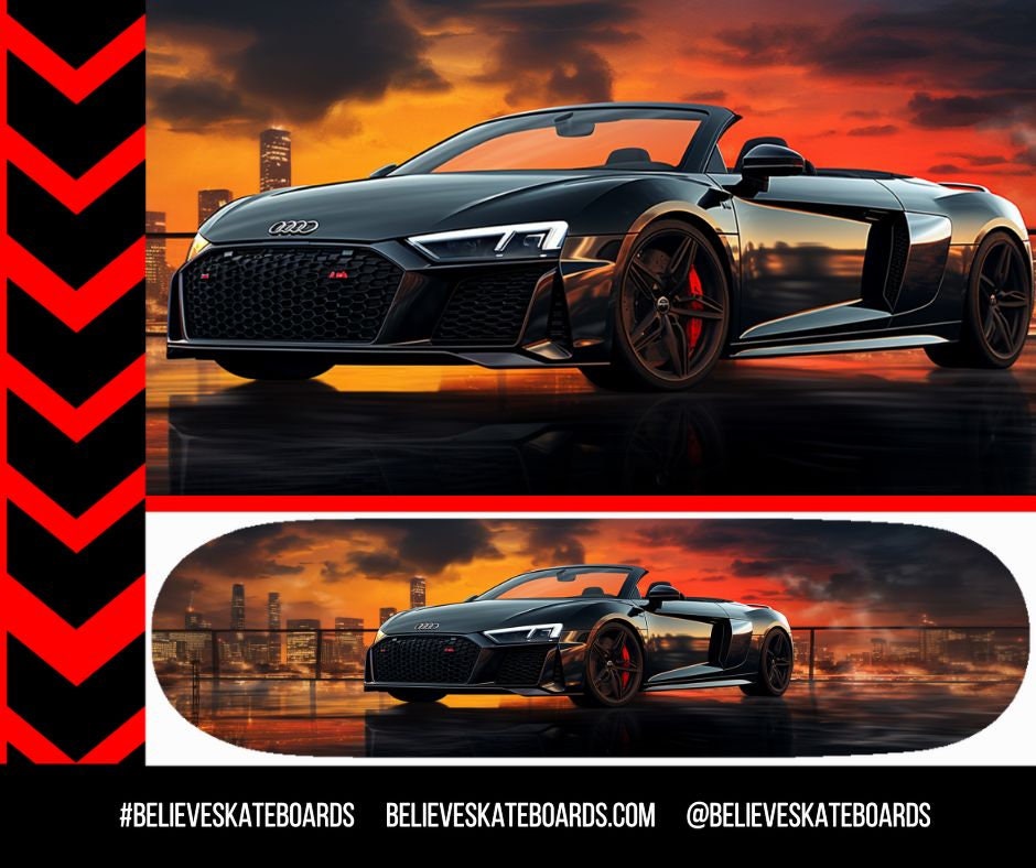 Audi Automotive Art Skateboard Deck — Design 14