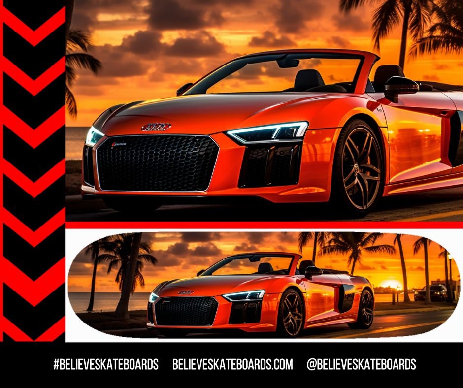 Audi Automotive Art Skateboard Deck — Design 13