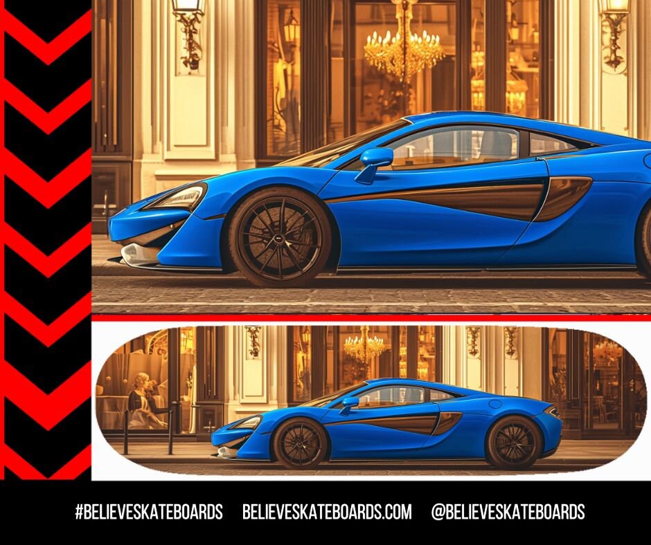 McLaren Automotive Art Skateboard Deck — Design 08