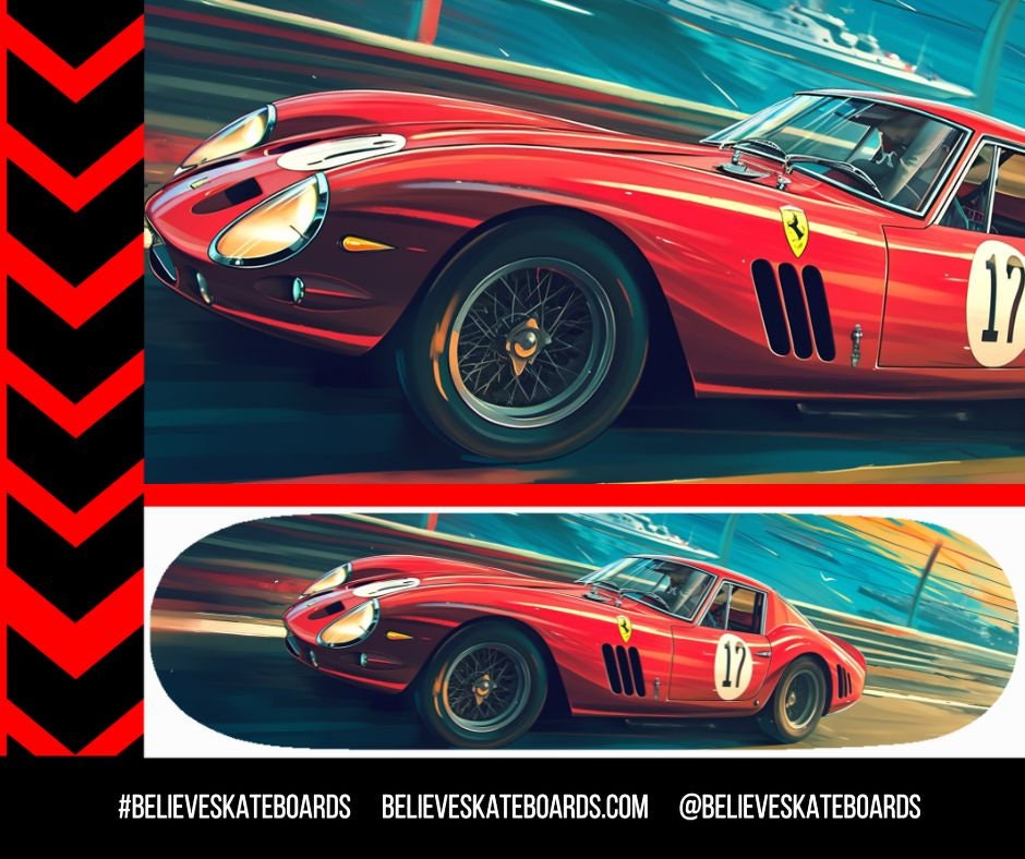 Ferrari Automotive Art Skateboard Deck — Design 05