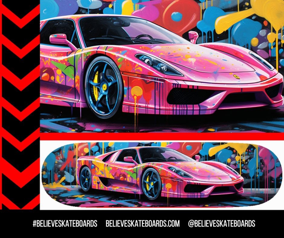 Ferrari Automotive Art Skateboard Deck — Design 07