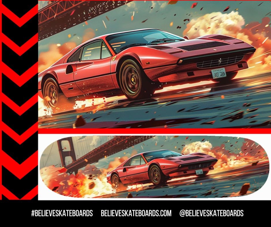 Ferrari Automotive Art Skateboard Deck — Design 15