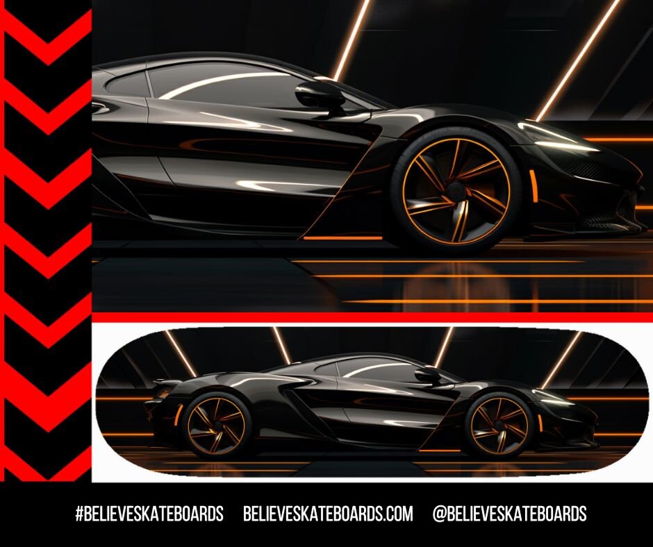 McLaren Automotive Art Skateboard Deck — Design 04