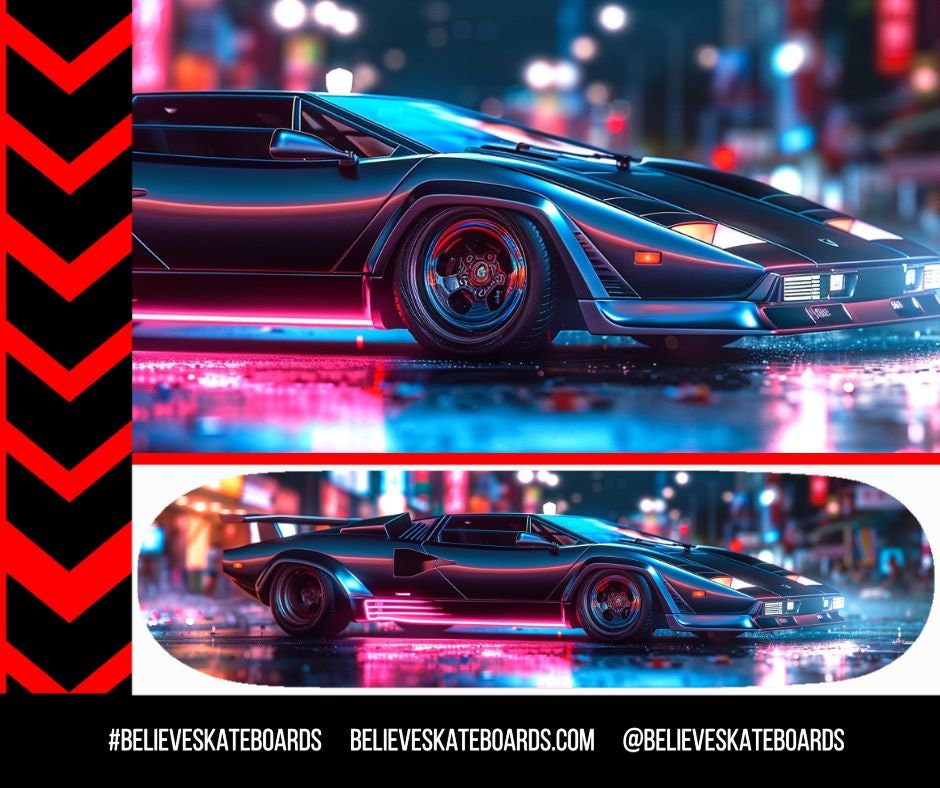 Lamborghini Automotive Art Skateboard Deck — Design 05