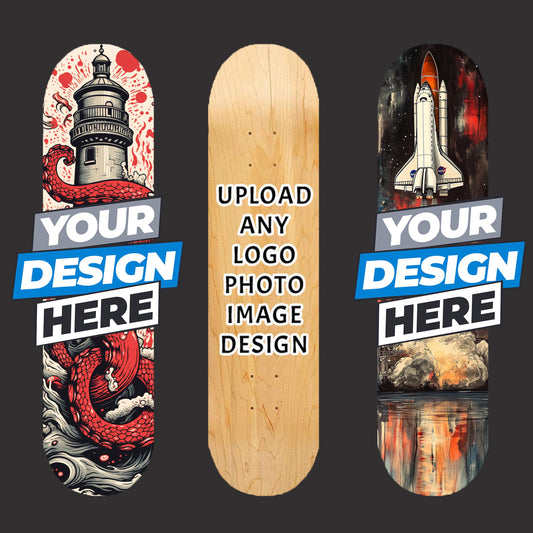 Customized Skateboard - 32" X 8.25" - Personalize Your Own Board Design - Upload Your Image - Wall Art, Skate, Decor - Wheels Not Included