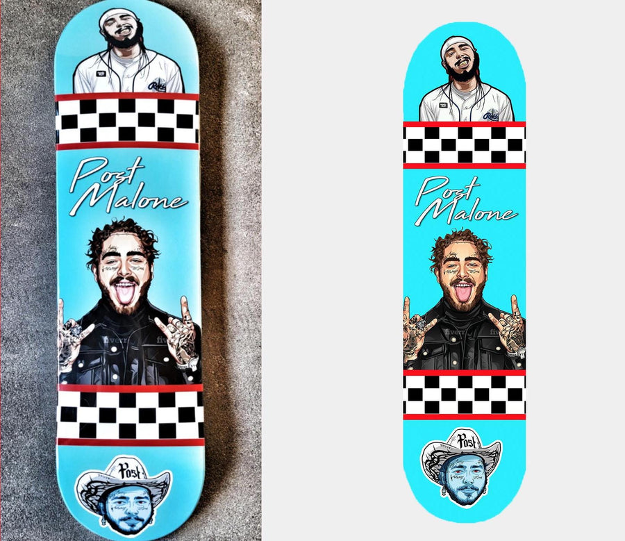 Home Malone- Customized Skateboard