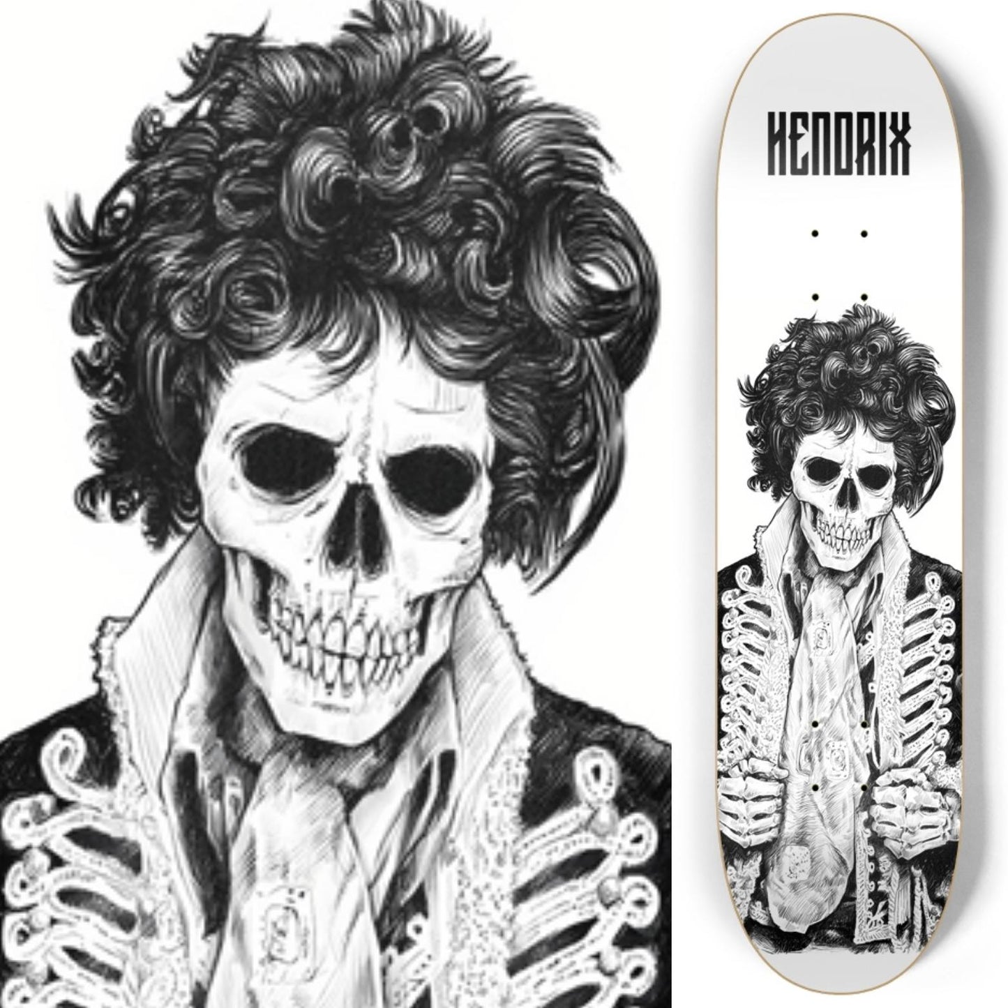 Skeleton Jimi- Customized Skateboard