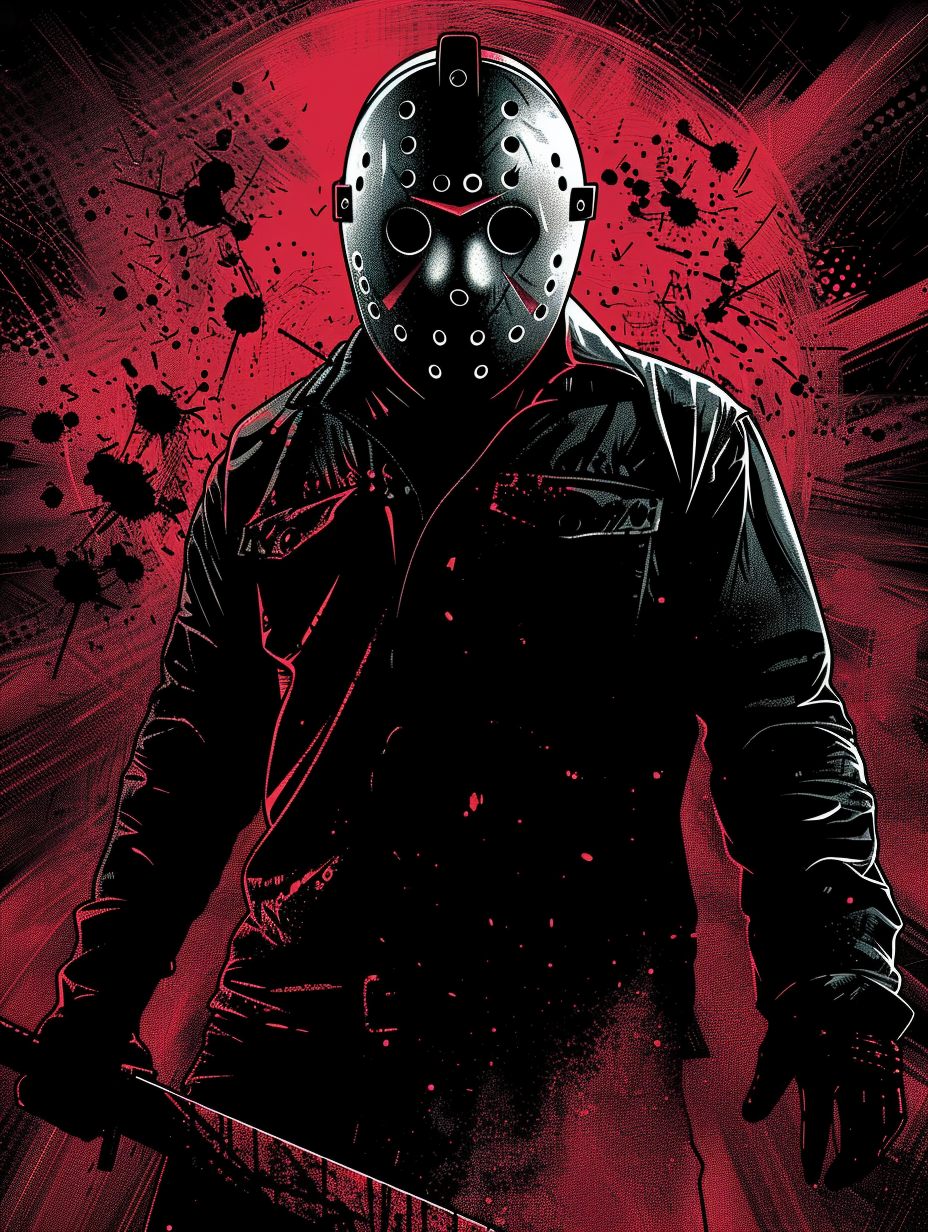 Jason Voorhees — 5x7 Horror Canvas — Design 1