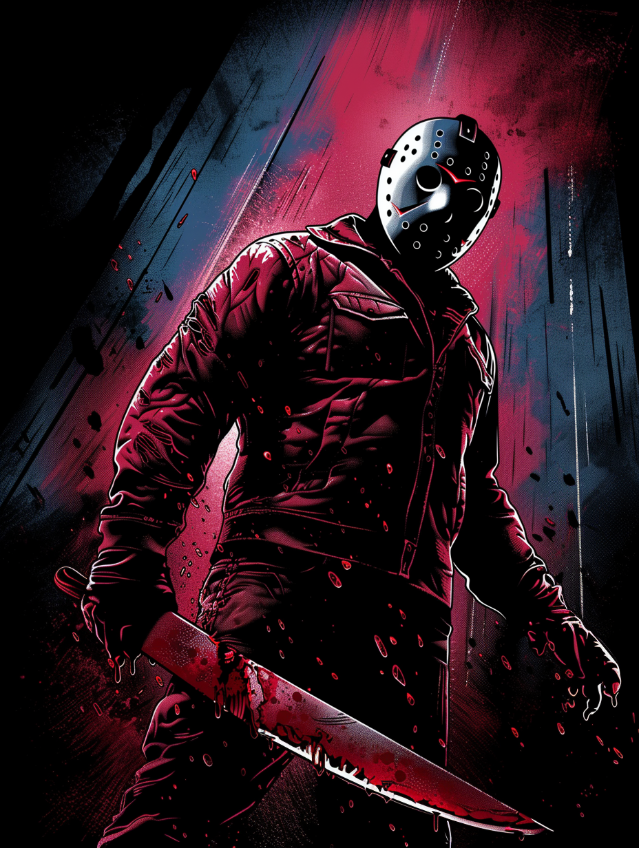 Jason Voorhees — 5x7 Horror Canvas — Design 2