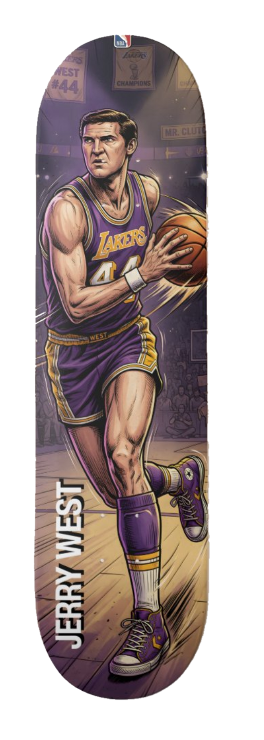 Jerry West Lakers — Skateboard Deck