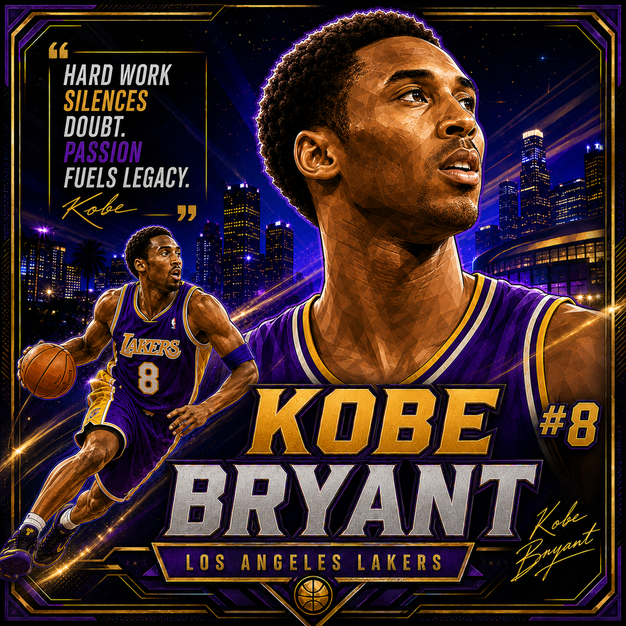 Kobe Bryant – Lakers 4x4 Tile