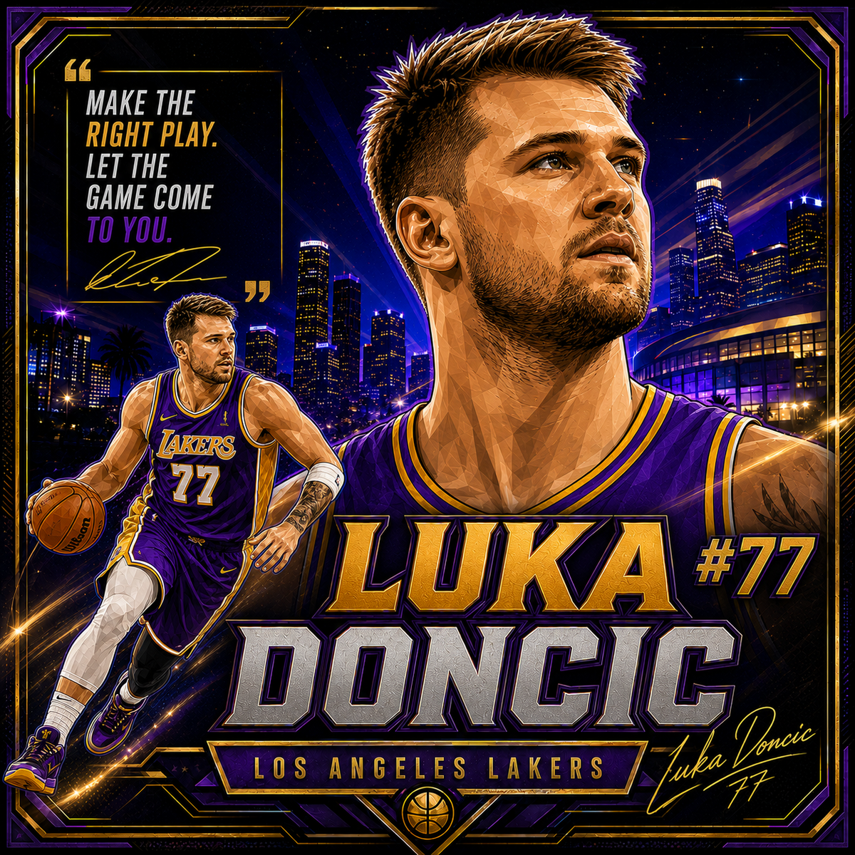 Luka Doncic – Lakers 4x4 Tile