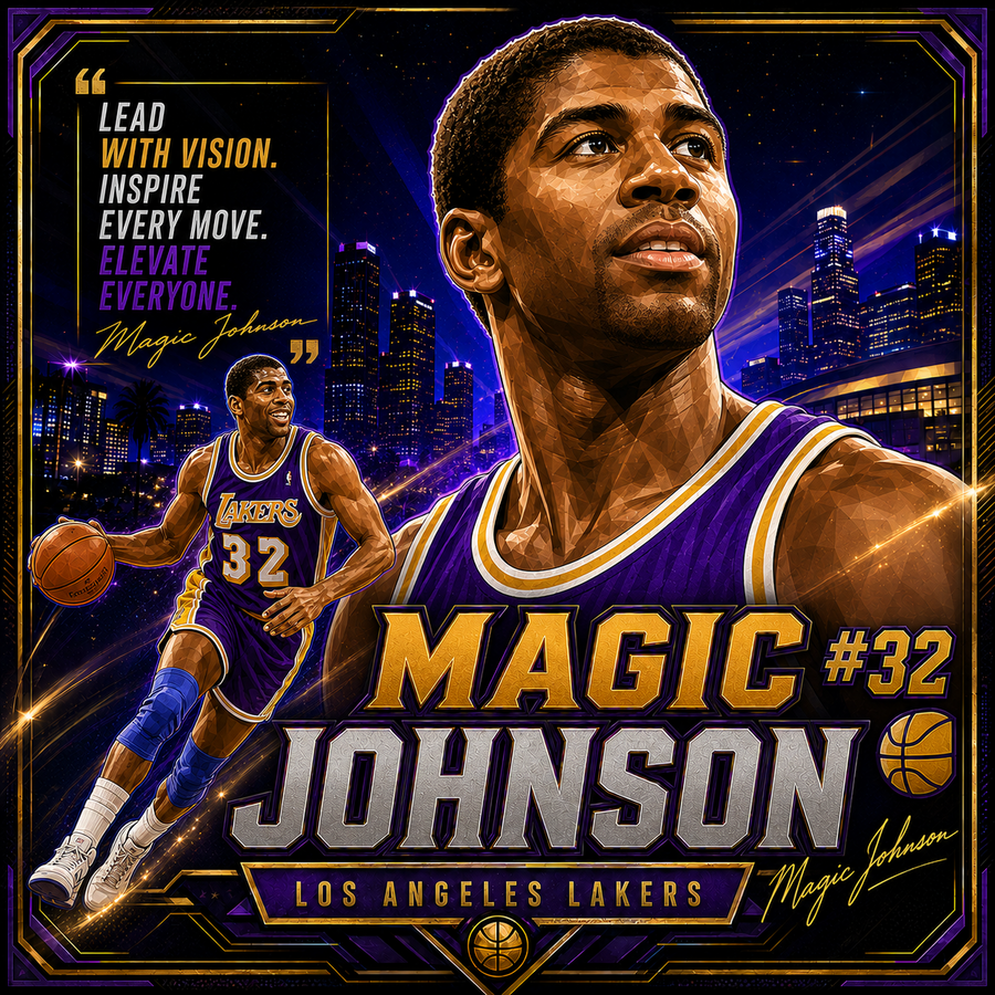 Magic Johnson – Lakers 4x4 Tile