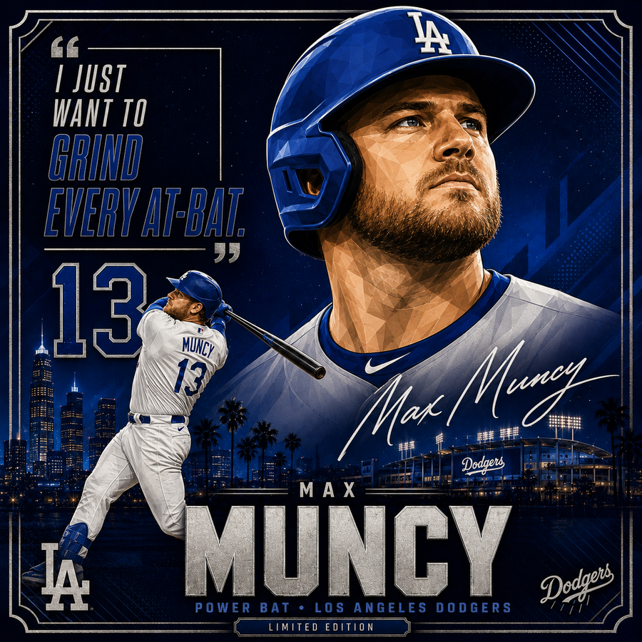 Max Muncy – Dodgers 4x4 Tile