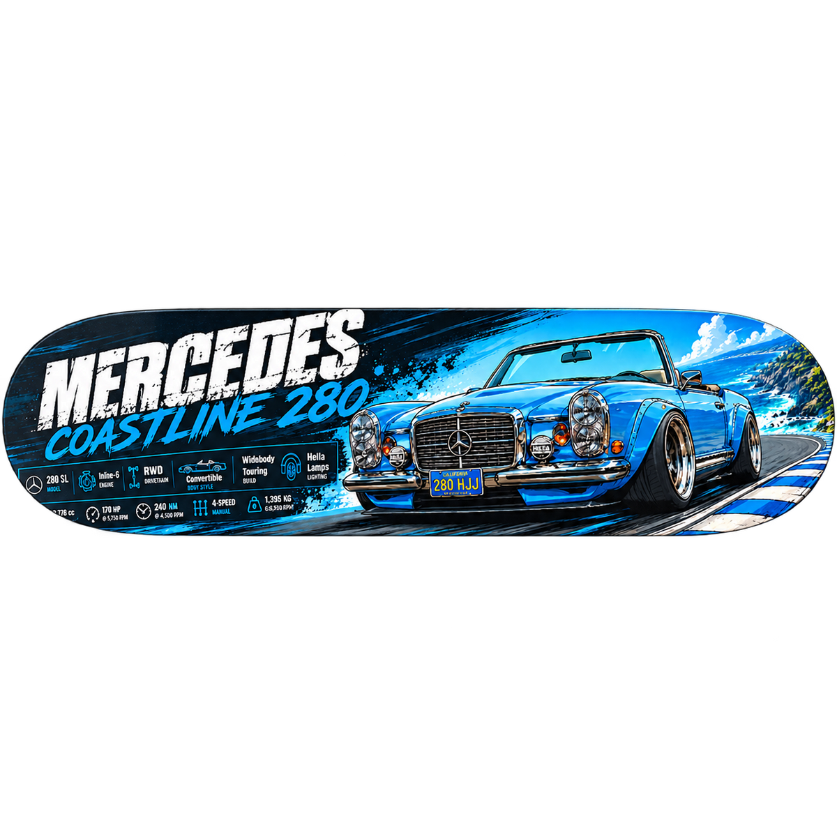 Mercedes Coastline 280 — Skateboard Deck