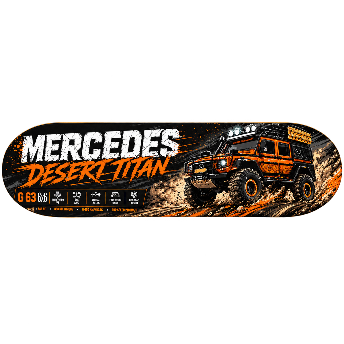 Mercedes Desert Titan G63 6x6 — Skateboard Deck