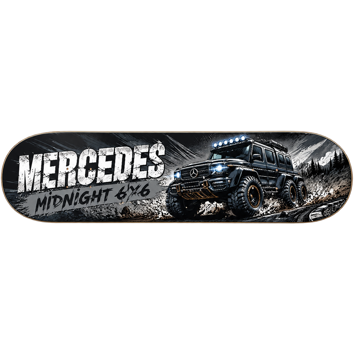 Mercedes Midnight 6x6 — Skateboard Deck