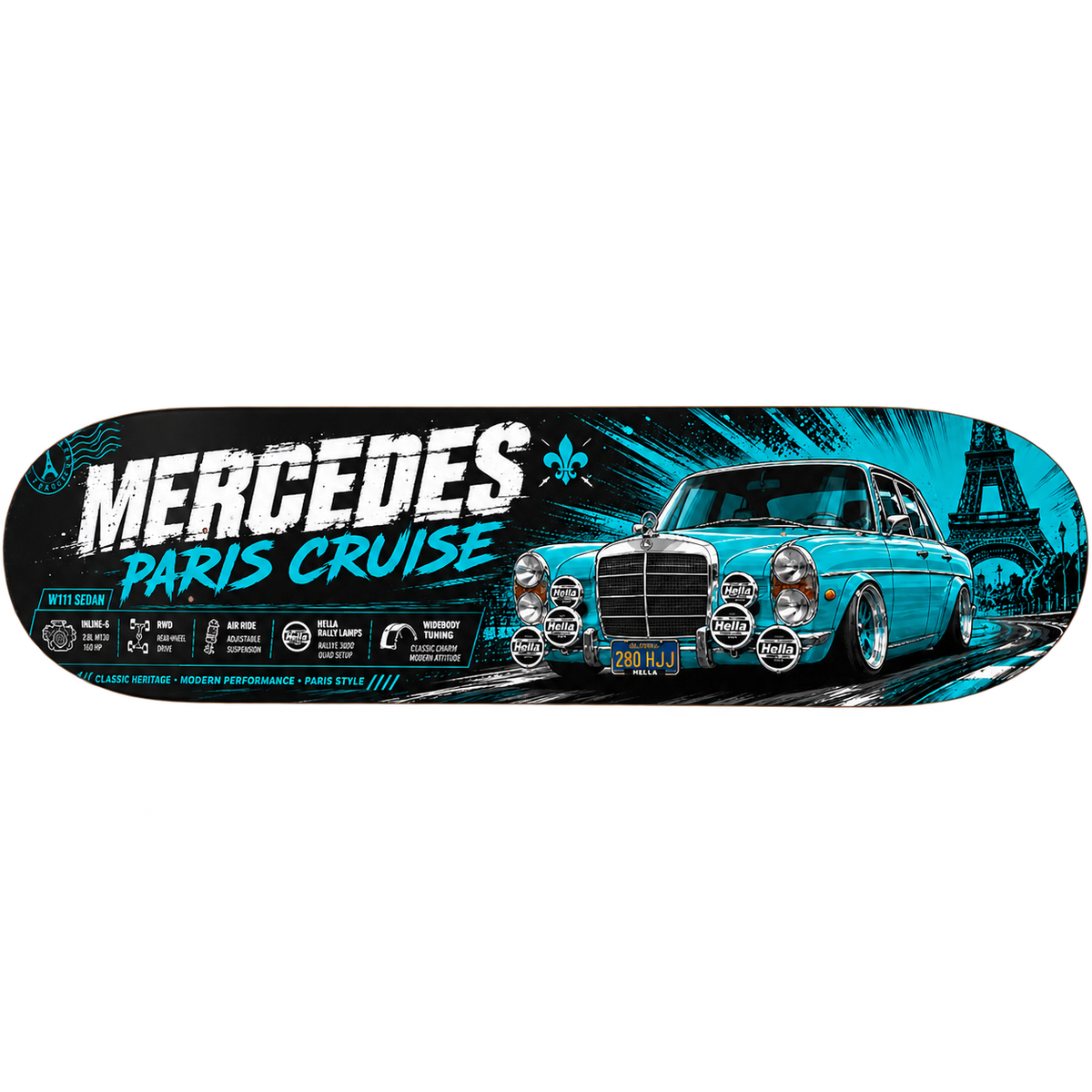 Mercedes Paris Cruise — Skateboard Deck