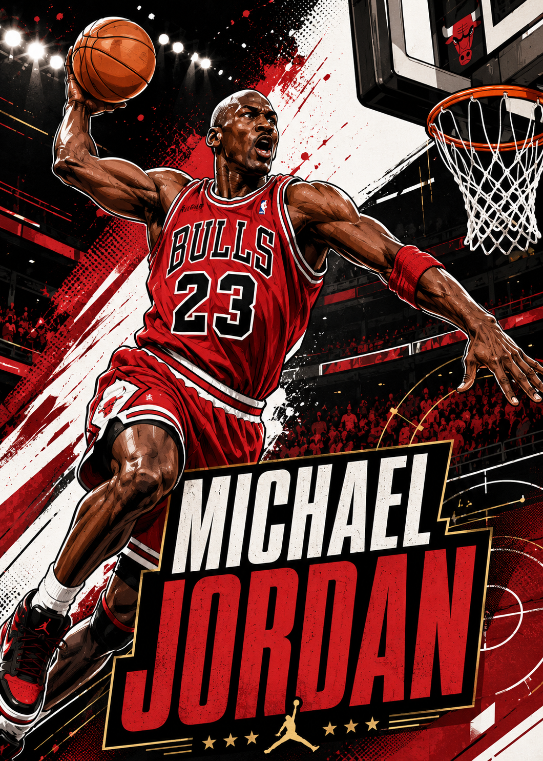 Michael Jordan Dunk – 5x7 Canvas