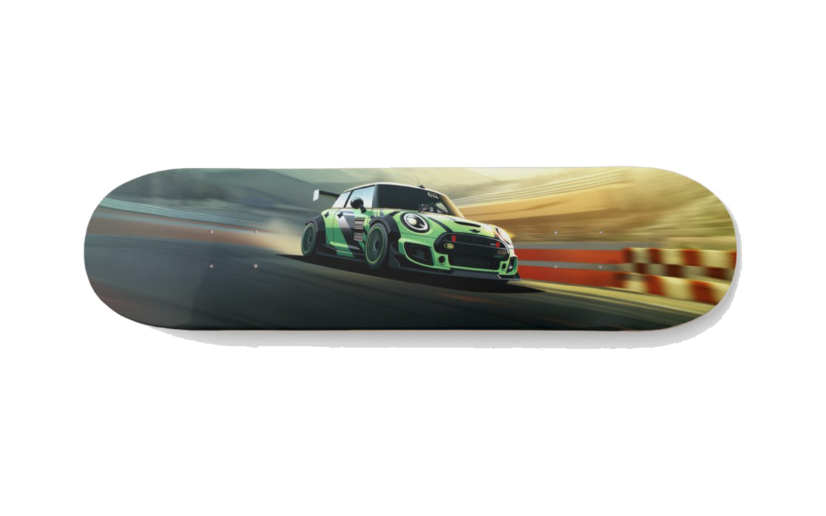 Mini Cooper Green Circuit — Skateboard Deck