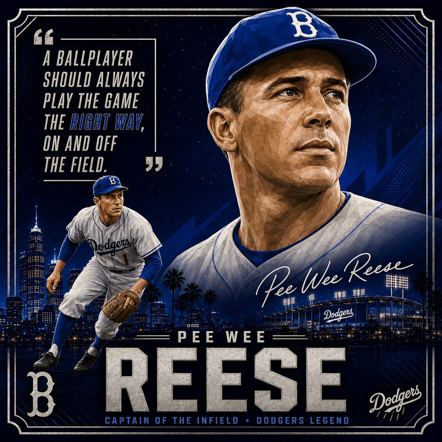 Pee Wee Reese — 4×4 Tile